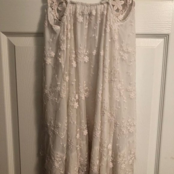 DOUBLE ZERO Size S, Heavily Laced Baby Doll Blouse - Picture 11 of 12